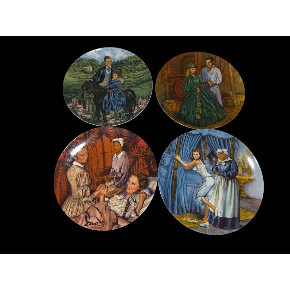 Vintage 1981 Knowles Gone With The Wind Collector Plates Lot Of 4 #5,6,7,8